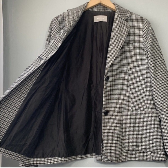 NWOT Everlane Gray Plaid Wool Blazer - Size 12‎ - Picture 7 of 11